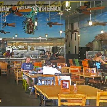 Freebirds World Burrito - Entire Restaurant. If you look carefully you can see Lady Liberty riding the motorcycle in the air above the tables. - Mexican Near Me - Webster, Texas Freebirds World Burrito - Entire Restaurant. If you look carefully you can see Lady Liberty riding the motorcycle in the air above the tables. - Mexican Near Me - Webster, Texas