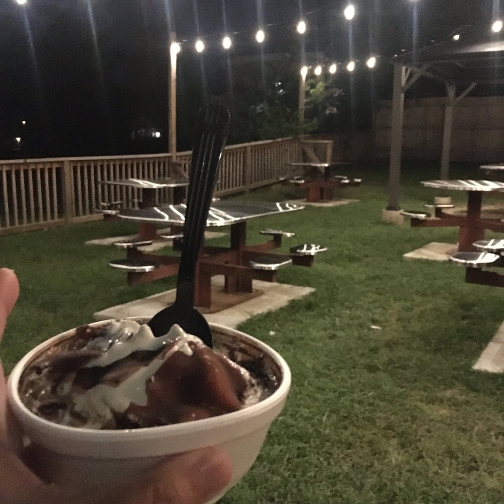 The customer service is really good. The ice cream tasted good. We also enjoyed the hang-out spot! The customer service is really good. The ice cream tasted good. We also enjoyed the hang-out spot!
