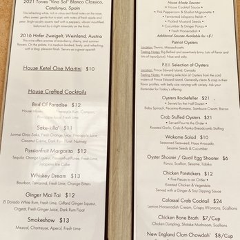 1864 The Restaurant - Nice choice of oysters and great drinks. - Seafood Near Me - Saint John, Virgin Islands