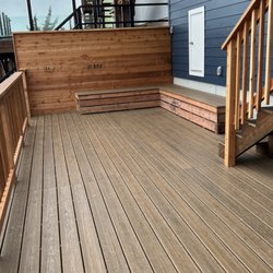 Franco Landscaping And Maintenance LLC - Trex deck and a redwood bench