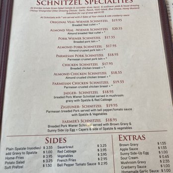 Cafe Old Vienna - Menu - German Near Me - Myrtle Beach, South Carolina