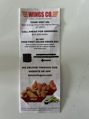 Menu photo 2 Wings Co - Grande Dunes Myrtle Beach, SC Menu photo 2 Wings Co - Grande Dunes Myrtle Beach, SC