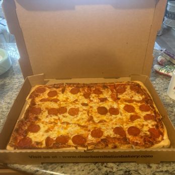 Dearborn Italian Bakery - Large pizza with halal pepperoni - Bakeries Near Me - Dearborn, Michigan Dearborn Italian Bakery - Large pizza with halal pepperoni - Bakeries Near Me - Dearborn, Michigan