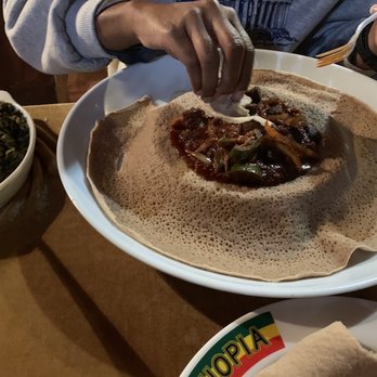 Ghion Ethiopian Restaurant - Collard greens and veggie plate - Ethiopian Near Me - Decatur, Georgia