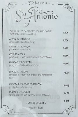 Menu photo 2 Taberna Santo António Porto, 13