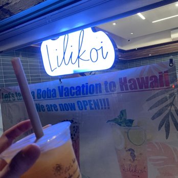 Lilikoi - Store sign and boba - Bubble Tea Near Me - San Francisco, California Lilikoi - Store sign and boba - Bubble Tea Near Me - San Francisco, California