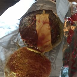 Supposed to be a cheese burger Supposed to be a cheese burger