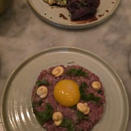 Duck breast and streak tartare Duck breast and streak tartare