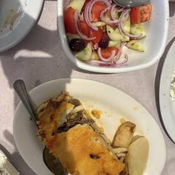 Stamatis Restaurant - Pastitsio and Greek Salad - Greek Near Me - Astoria, New York