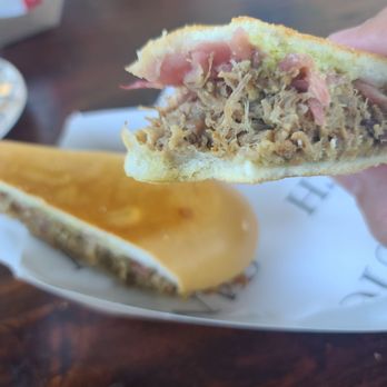 Sanguich - 1st bite. Tremendous. Also tried the Miami Sandwich and walked out with sandwiches for freinds and family. Dont miss out. - Cuban Near Me - Miami, Florida Sanguich - 1st bite. Tremendous. Also tried the Miami Sandwich and walked out with sandwiches for freinds and family. Dont miss out. - Cuban Near Me - Miami, Florida