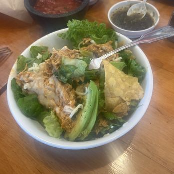 Mex Sabor - Taco salad with shredded chicken - Mexican Near Me - Fresno, California Mex Sabor - Taco salad with shredded chicken - Mexican Near Me - Fresno, California