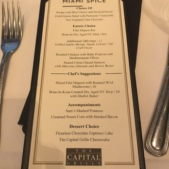 The Capital Grille - Miami spice menu - Steakhouses Near Me - Miami, Florida