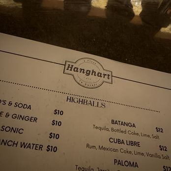 Hanghart - Hang hart Logo and menu - Bars Near Me - Austin, Texas