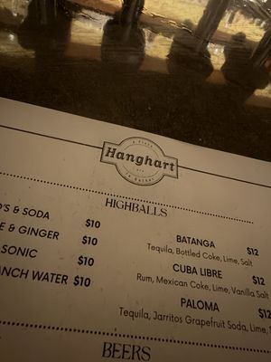 Menu photo 1 Hanghart Austin, TX