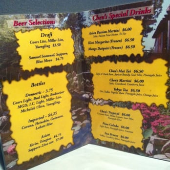 Chen’s - Drink menu - Chinese Near Me - Cranberry Township, Pennsylvania Chen’s - Drink menu - Chinese Near Me - Cranberry Township, Pennsylvania