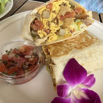 Barefoot Beach Cafe - Breakfast burrito with sausage - Breakfast & Brunch Near Me - Honolulu, Hawaii
