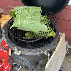 Anaya's Market - Smoked pork butt wrapped in banana leaves