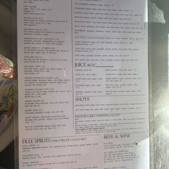 Harlow - Menu - Vegan Near Me - Portland, Oregon