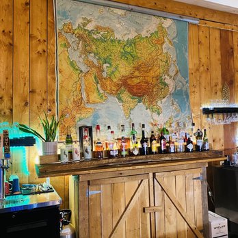 Elender’s - a bar with a map on the wall - Burgers Near Me - Thomas, West Virginia