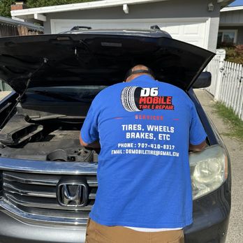 D6 Mobile Tire - Owner, Jason, working on my car. - Tires Near Me D6 Mobile Tire - Owner, Jason, working on my car. - Tires Near Me