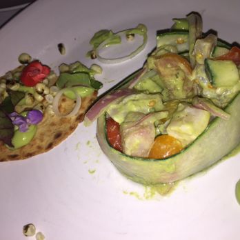 Xochi - Robalo on the bottom of the tostada - Mexican Near Me - Houston, Texas