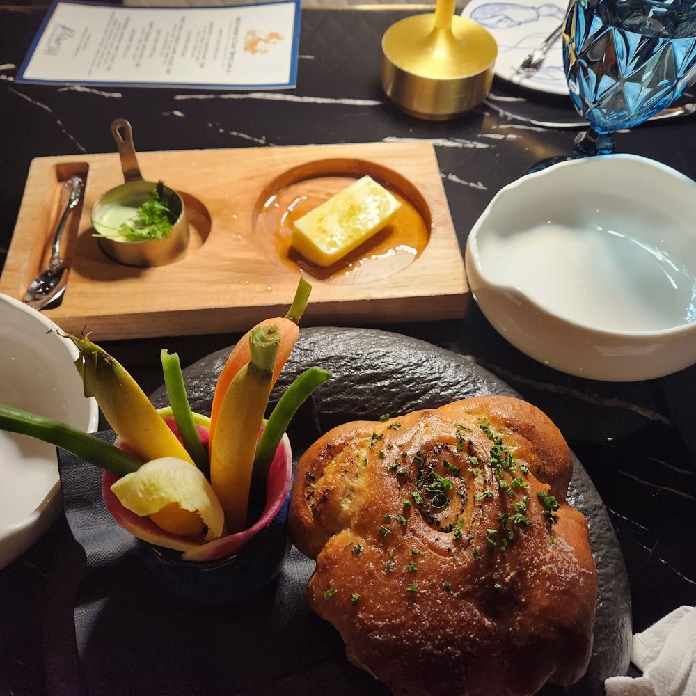 Prime 141 - Truffle bread. Smoked butter, veggies n green goddess dressing - Steakhouses Near Me - Enterprise, Nevada Prime 141 - Truffle bread. Smoked butter, veggies n green goddess dressing - Steakhouses Near Me - Enterprise, Nevada