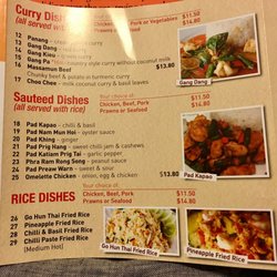 Go Hun Thai Take Away - Lunch Menu