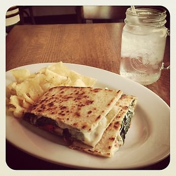 Lunch. Supper! - 10k = grilled chicken, avocado, red pepers, spinach, provolone and pesto on flatbread. - New American Near Me - Richmond, Virginia