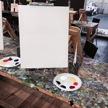 Tipsy Paint - This is how your canvas looks like before the creative juices start to flow - Paint & Sip Near Me - Glenview, Illinois
