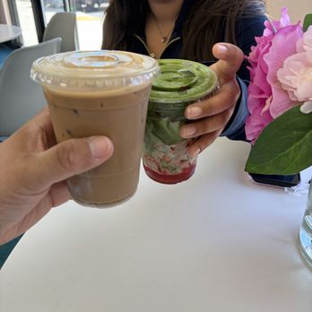Mt TeaAblo - Vietnamese coffee and strawberry matcha. - Bubble Tea Near Me - Brentwood, California Mt TeaAblo - Vietnamese coffee and strawberry matcha. - Bubble Tea Near Me - Brentwood, California