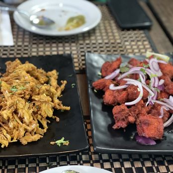 Anjappar Chettinad Restaurant - two plates of food - Indian Near Me - New York, New York Anjappar Chettinad Restaurant - two plates of food - Indian Near Me - New York, New York