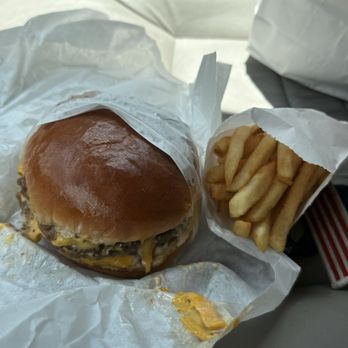 Get The Burger - Burger and fries! I don't remember the name sorry. LOL!! - Burgers Near Me - Big Bear Lake, California