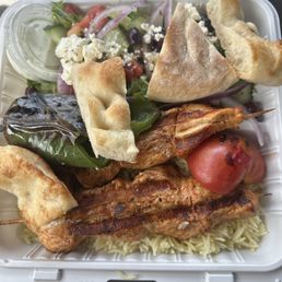 Chicken kebab plate