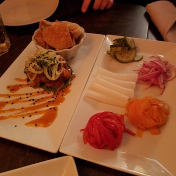 Umami Ramen & Dumpling Bar - Tuna Poke and the pickled vegetables - Chinese Near Me - Madison, Wisconsin