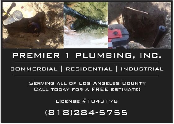 Drain Cleaning - It’s easy to take your drains for granted until a sink or toilet gets clogged. Blockages are an inconvenience that you don’t have to put up with. Premier 1 Plumbing, Inc. has certified drain and sewer specialists in Burbank that can clear your home or business of troublesome clogs without leaving a mess for you to clean up. Call now (818)562-7474 Drain Cleaning - It’s easy to take your drains for granted until a sink or toilet gets clogged. Blockages are an inconvenience that you don’t have to put up with. Premier 1 Plumbing, Inc. has certified drain and sewer specialists in Burbank that can clear your home or business of troublesome clogs without leaving a mess for you to clean up. Call now (818)562-7474