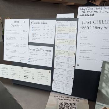 A.M. Coffee Laboratory - Menu - Coffee & Tea Near Me - Toronto, Ontario