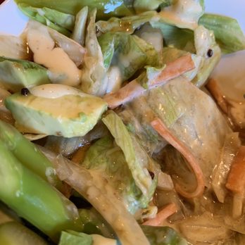 Red Moon - The salad was good. Two sauces, avocado, asparagus and lettuce. - Sushi Bars Near Me - Tahlequah, Oklahoma Red Moon - The salad was good. Two sauces, avocado, asparagus and lettuce. - Sushi Bars Near Me - Tahlequah, Oklahoma