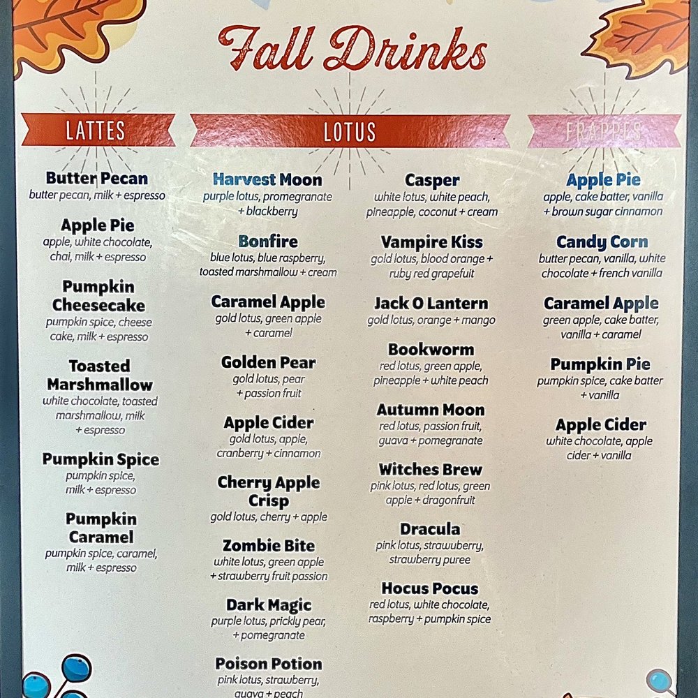 Hae's Bakery & Coffee Shoppe - fall drinks menu - Coffee & Tea Near Me - Springfield, Illinois Hae's Bakery & Coffee Shoppe - fall drinks menu - Coffee & Tea Near Me - Springfield, Illinois