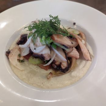 L'Oseille - Octopus in olive oil, tomato, celery, fennel cream - French Near Me - Paris, 75