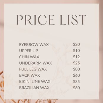 Illusion Beauty - Price list - Waxing Near Me - Pasadena, California Illusion Beauty - Price list - Waxing Near Me - Pasadena, California