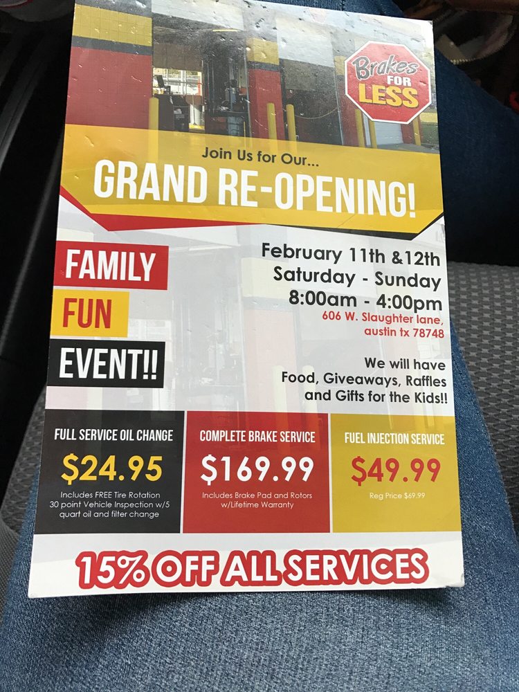 BRAKES FOR LESS AUSTIN Updated June 2024 606 W Slaughter Ln