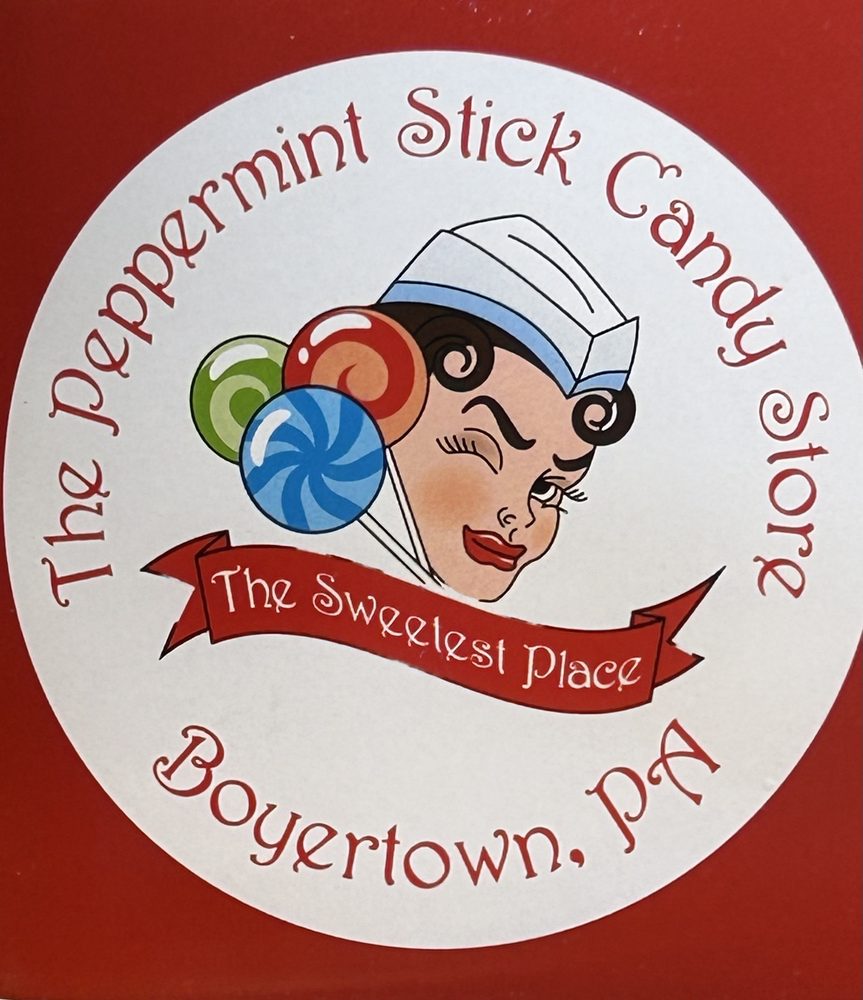 The Peppermint Stick Candy Store Logo