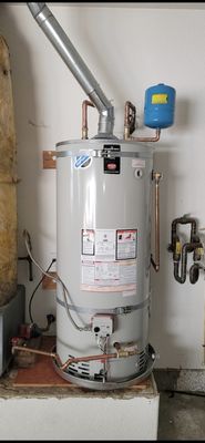 New Water Heaters - New water heater installation one's 50 gallon water heater change out to a new water heater. The other is two tank water heater to one tankless water heater. The customer saves money on his gas bil.