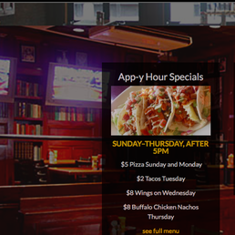 They do NOT honor these specials. I went on Thursday at 6pm to get the nachos and ended up paying full price. They do NOT honor these specials. I went on Thursday at 6pm to get the nachos and ended up paying full price.