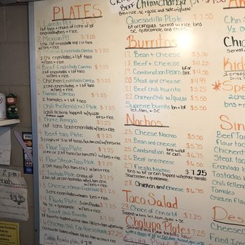 Pickup Taco - a menu on a white board - Mexican Near Me - Altus, Oklahoma Pickup Taco - a menu on a white board - Mexican Near Me - Altus, Oklahoma