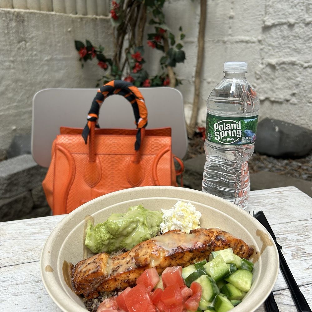 Fotia Mediterranean - roasted salmon & avocado mash grain bowl - Mediterranean Near Me - New York, New York