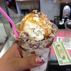 Baskin Robbins - Snicker Sundae, YUM!! made by Heather.