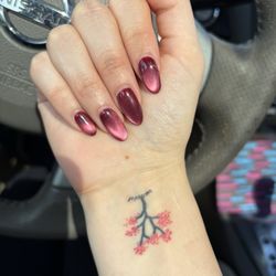 Venetian Nail Spa - Fall cat eye builder gel