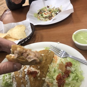Taqueria El Agave - Crispy chicken tacos, tostada, avocado and cilantro salsa - Mexican Near Me - Oakdale, California Taqueria El Agave - Crispy chicken tacos, tostada, avocado and cilantro salsa - Mexican Near Me - Oakdale, California