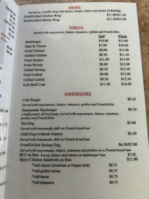 Menu photo 3 Pelican's On the Bayou New Iberia, LA Menu photo 3 Pelican's On the Bayou New Iberia, LA